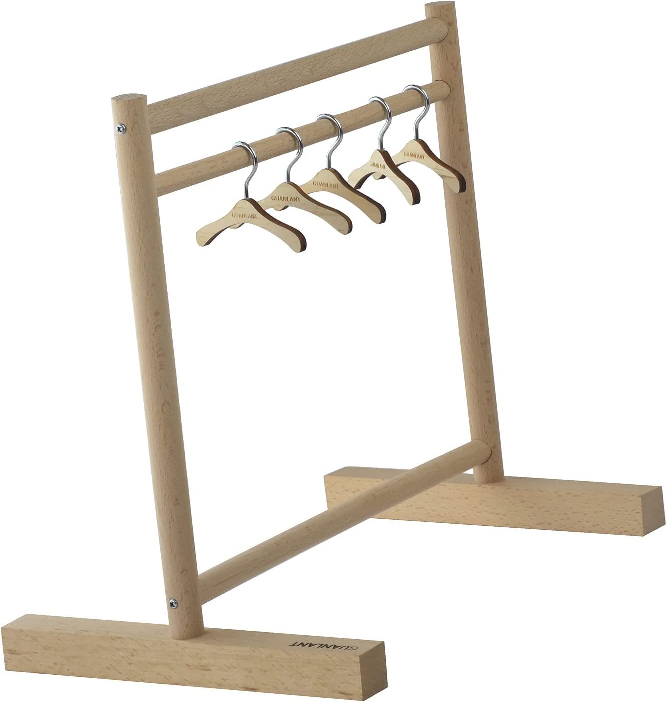 批發(fā)寵物衣架貓狗玩偶服裝架木質(zhì)衣架子鳥(niǎo)類(lèi)棲息支架鸚鵡迷你站架