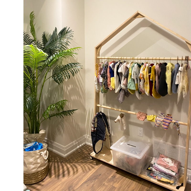 狗狗衣架貓咪衣柜小號(hào)寵物掛衣架實(shí)木泰迪落地收納架.